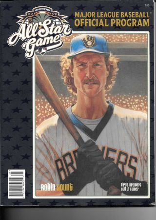 2002 Major League Baseball Official All Star Game Program (robin Yount) Cover
