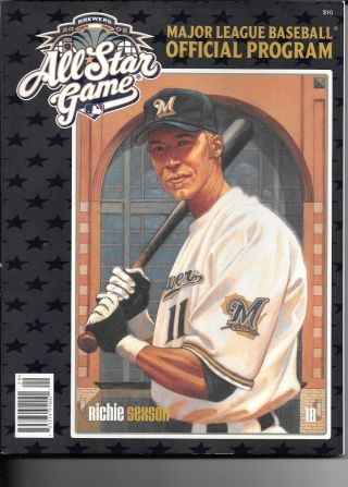 2002 Major League Baseball Official All Star Game Program (richie Sexon Cover)