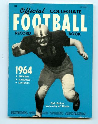 1964 Official Collegiate Football Record Book,  Dick Butkus,  University Of Illinois