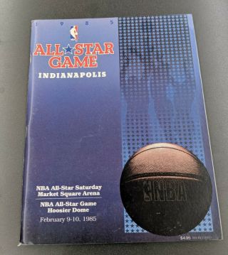 Michael Jordan 1985 Nba Basketball All - Star Indianapolis Game Program