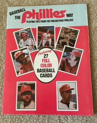 1978 Baseball The Phillies Way Book With Uncut Sheet Of 27 Phillies Sspc Cards