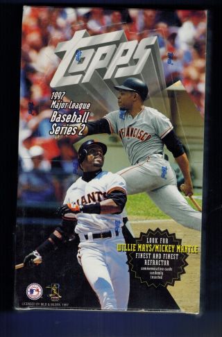 1997 Topps Baseball Series 2 Box 36 Packs Mantle Mays Commemorative Cards