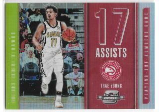 Trae Young Rc 2018 - 19 Panini Contenders Optic Playing The Numbers Game Prizm