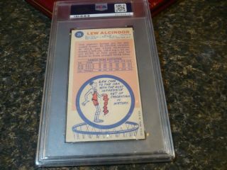 1969 Topps Basketball Lew Alcindor ROOKIE RC 25 PSA 4 VGEX 4