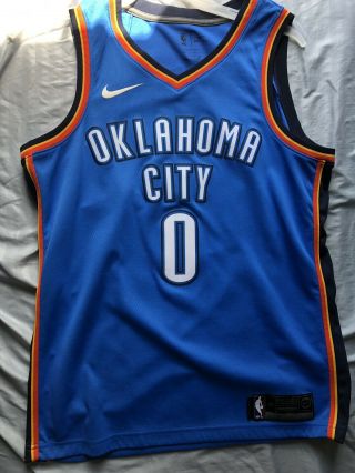 Nike Russell Westbrook Oklahoma City Thunder Swingman Jersey Mens L 864497 403