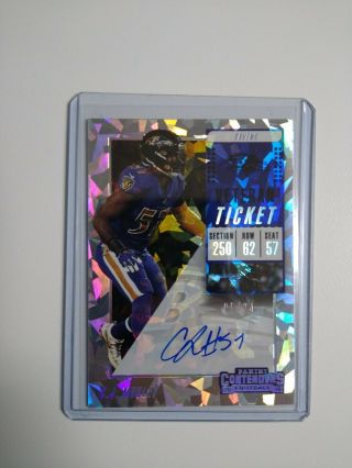 2018 Contenders Cracked Ice C.  J.  Mosley Veteran Ticket /24 On Card Auto Ssp Jets
