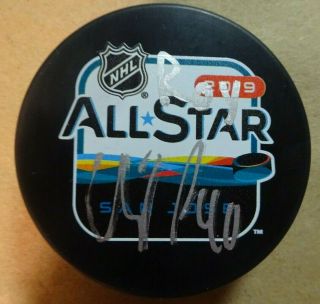 Autographed Elias Pettersson Signed 2019 Nhl All Star Game Puck Canucks " Roy "