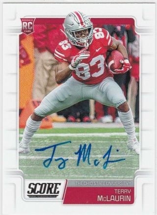 Terry Mclaurin Redskins Ohio State Buckeyes 2019 Score Rookies 424 Auto Rc
