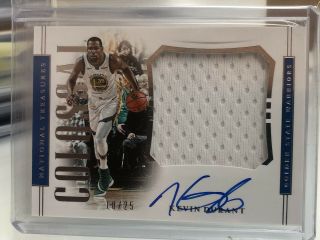 2018 - 19 National Treasures Colossal Material Auto Kevin Durant 10/25