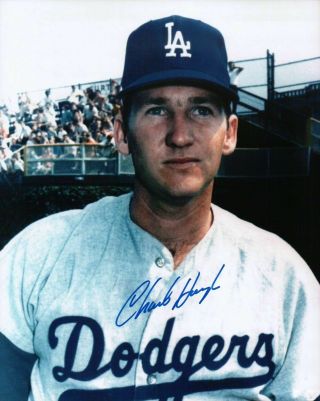 Charlie Hough Signed 8x10 Photo Autograph Los Angeles Dodgers Head Shot Auto
