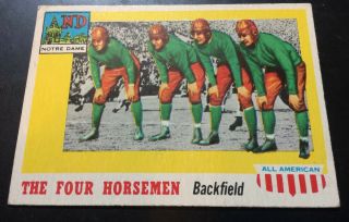 1955 Topps All American The Four Horsemen 68 Card,  Some Soft Corners