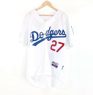 Los Angeles Dodgers White Embroidered Matt Kemp 27 Baseball Jersey Size 48