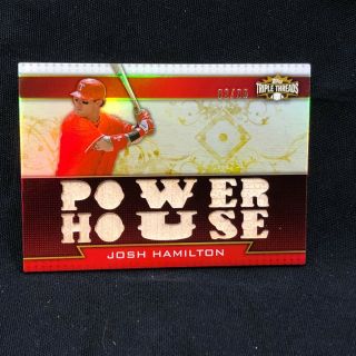Josh Hamilton Rangers 2011 Topps Triple Threads " Power House " Game Bat D 2/36
