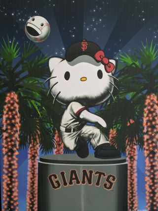 San Francisco Giants Hello Kitty Poster (the Stars Light Up At Night)