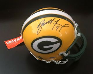 Brett Favre Autograph Auto Signed Riddell Mini Helmet Green Bay Packers