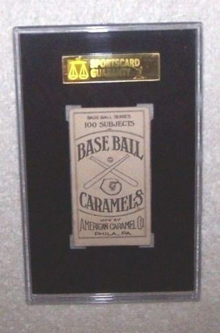 1909 - 11 American Caramel (E90 - 1) Home run Baker (R) (HOF) Card SGC VG/EX 4 2