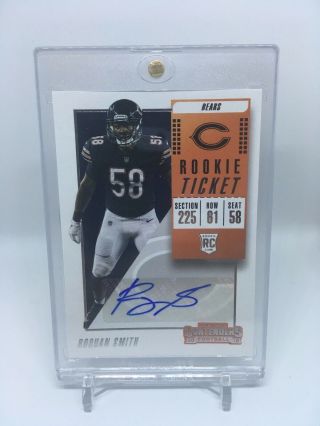 Roquan Smith 2018 Panini Contenders Rookie Auto Autograph Bears Star