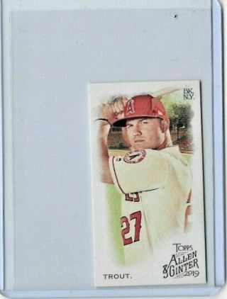 2019 Mike Trout Topps Allen & Ginter Mini A&g Logo Back Sp