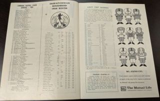1964 Official CFL Program Ottawa Rough Riders Winnipeg Blue Bombers G/VG 51241 3