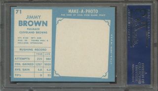 1961 Topps Football 71 Jim Brown Cleveland Browns HOF PSA 8 NM - MT 2