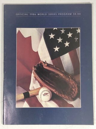 Official 1986 World Series Program Ny Mets Vs.  Boston Red Sox