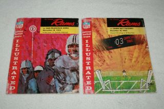 1962 Los Angeles Rams Programs Vs 49ers & Packers La Coliseum Nfl Illustrated