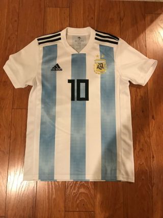 Lionel Messi Home Jersey 2018 World Cup Argentina 10 Soccer Mens - Size Small