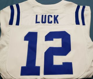 Nike On Field Nfl Andrew Luck Indianapolis Colts White Stitched Jersey Sz 40