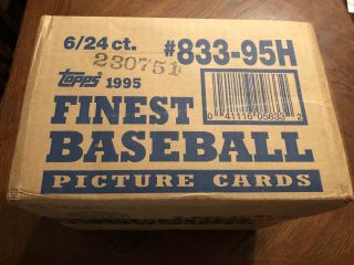 1995 Finest Baseball Case 6 Boxes Refractors 24 Packs Per Box