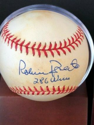 Richie ASHBURN & Robin ROBERTS Signed NL Coleman Official Baseballs HOF Phillies 2