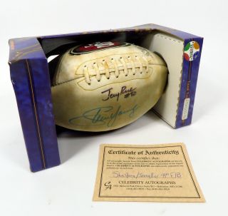 Steve Young And Jerry Rice Autographed San Francisco 49ers Football With