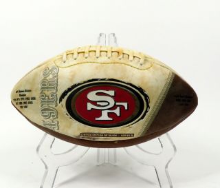 STEVE YOUNG AND JERRY RICE AUTOGRAPHED SAN FRANCISCO 49ERS FOOTBALL WITH 5