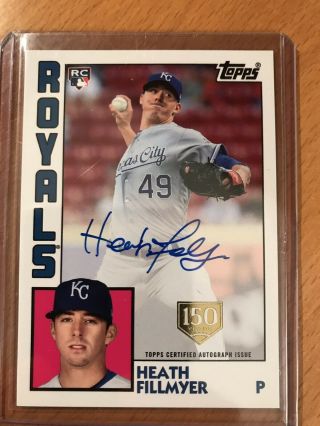 2019 Topps Series 2 Gold 150th Heath Fillmyer Auto Rc 096/150.  Royals