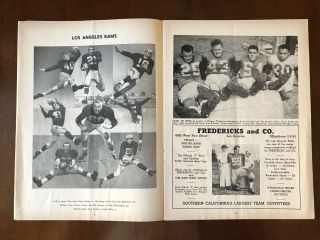 1951 LOS ANGELES RAMS PRESEASON FOOTBALL PROGRAM VS CHICAGO BEARS 4