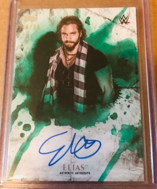 Elias 2018 Topps Wwe Undisputed On Card Autograph Green Parallel 
