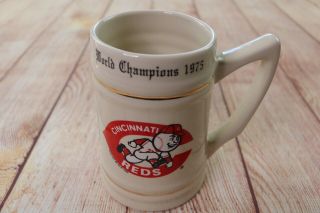 Vintage 1975 World Champions Cincinnati Reds Lewis Bros.  Mug Stein
