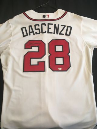 Doug Dascenzo Game Worn Signed Atlanta Braves Jersey 28