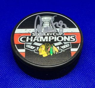 Cristobal Huey Signed Autograph 2010 Stanley Cup Chicago Blackhawks Hockey Puck