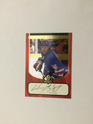1997 - 98 Sp Authentic Sign Of The Times Autograph Wg Wayne Gretzky Auto 1997/98