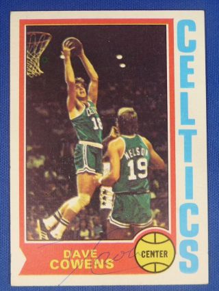 Dave Cowens Hof Autographed Signed 1974 - 5 Topps Boston Celtics