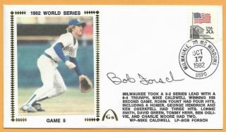 Bob Forsch 1982 World Series Autograph Gateway Stamp Envelope Milwaukee Postmark