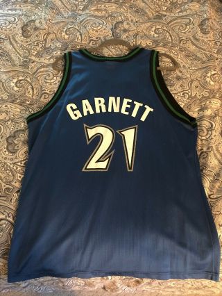 Kevin Garnett Minnesota Timberwolves NBA Blue Champion Jersey Size 44 L Large 3