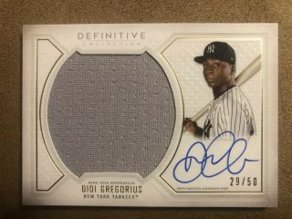 2019 Topps Definitive Didi Gregorius Jersey/auto ’d 29/50 Ny Yankees