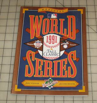 1991 World Series (atlanta Braves Vs Minnesota Twins) Souvenir Scorebook