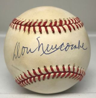 Don Newcombe Single Signed Baseball Autographed Auto Brooklyn Dodgers