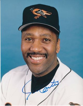 Mlb Baseball Joe Carter Orioles Indians Blue Jays Autographed Signed 8x10 Photo
