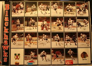 1991 - 92 Chicago Blackhawks Kodak 19 X 26 " Player Poster Nhl Roenick Chelios