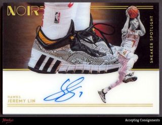 2018 - 19 Noir Sneaker Spotlight Autographs 35 Jeremy Lin Autograph Auto 05/99
