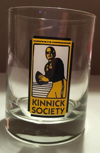 Iowa Hawkeye Kinnick Society Rocks Glass
