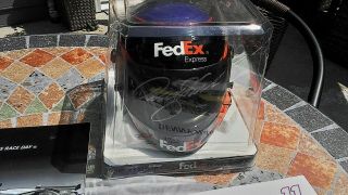 Denny Hamlin 1:3 Scale Helmet SIGNED,  along with autographed card. 4